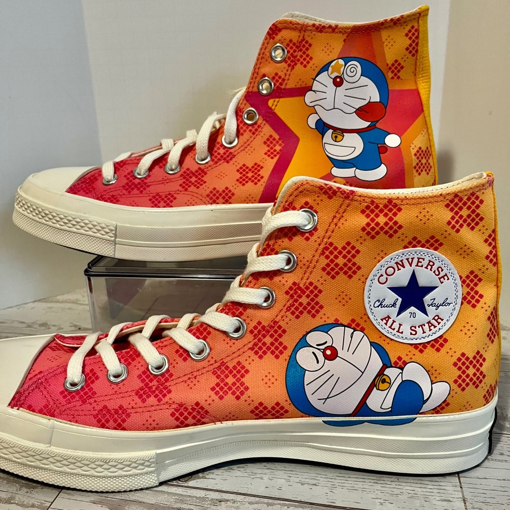 Converse Chuck 70 Hi Top Doraemon Anime 10 Mens 12 Womens Orange Pink A15790C